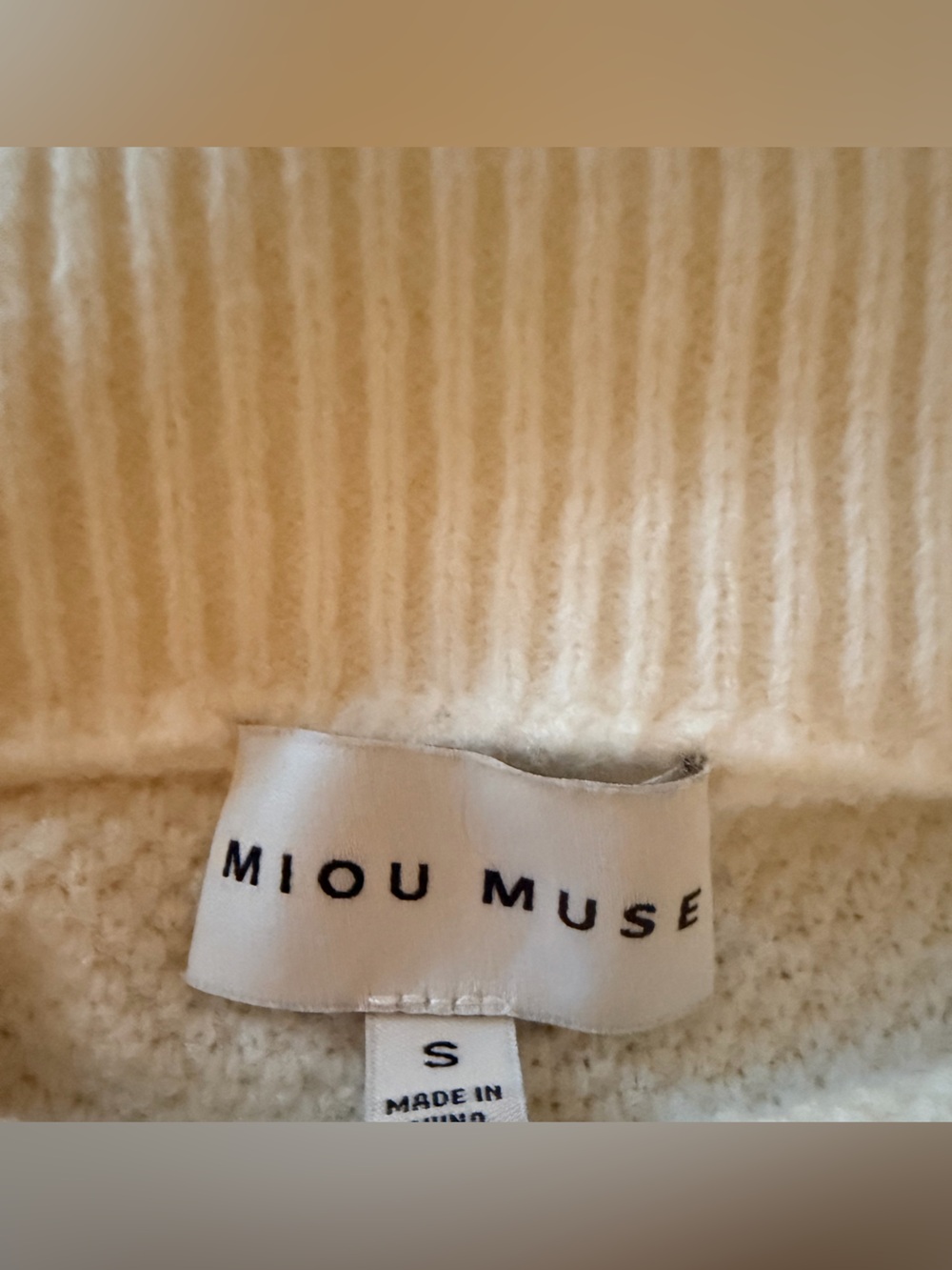 Miou Muse Cream Sailor-Collar Knit Cardigan Sweater - Picture 10 of 11